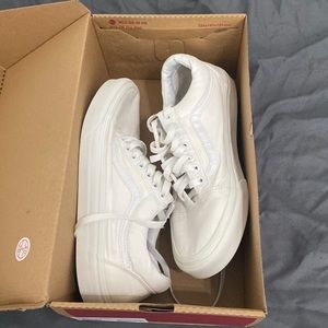 White Old Skool Vans